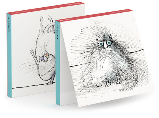 Ronald Searle, Four Cats and Exhibitionist Cat