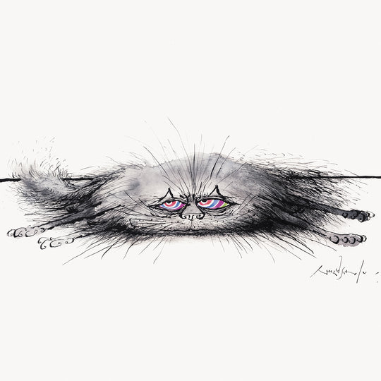 Cat of a thousand disguises concealing itself as a rug