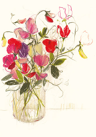 Vase of Sweet Peas