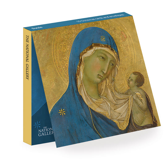 Duccio, The Virgin and Child with Saint Dominic and Saint Aurea (detail)
