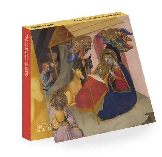 Jacopop di Cione, The Nativity with the Annunciation to the Shepherds