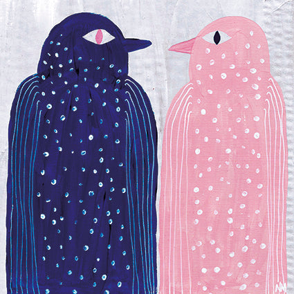 Pink and Blue Birds