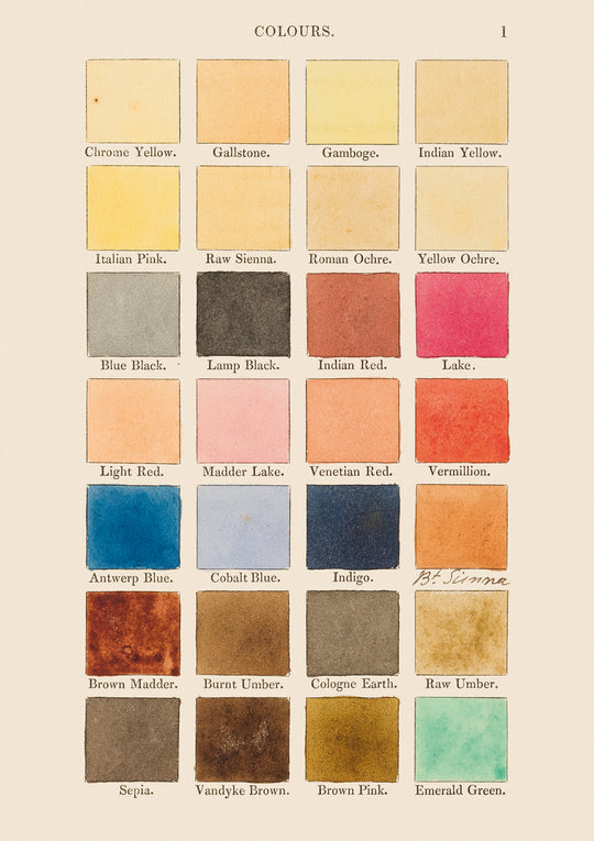 Index of Colours ad Mixed Tints