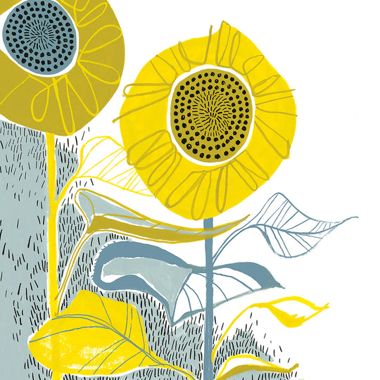 Coverack sunflower on a rainy day