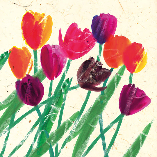 Inky Tulips