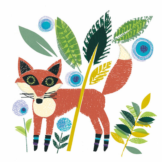 F is for Fox that rocks in stolen socks