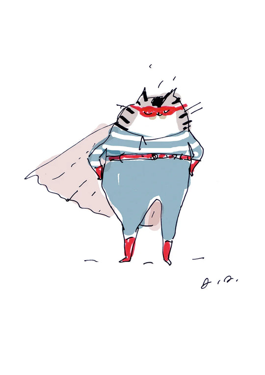 My cat's a secret superhero