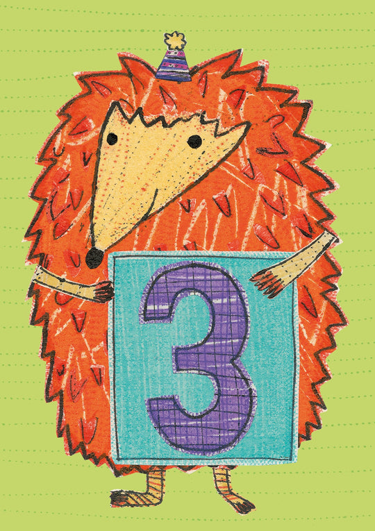 Harriet hedgehog is three