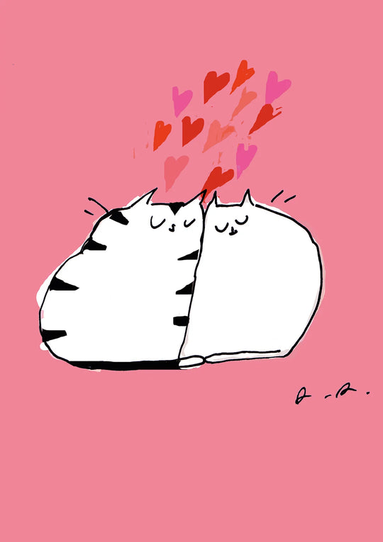 Love cats with hearts