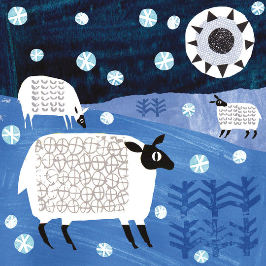 Snow lay crisp and even