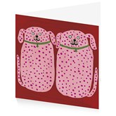 Two Pink Spotty Dogs