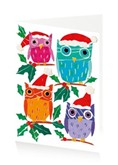 Four Festive Owls - Pack